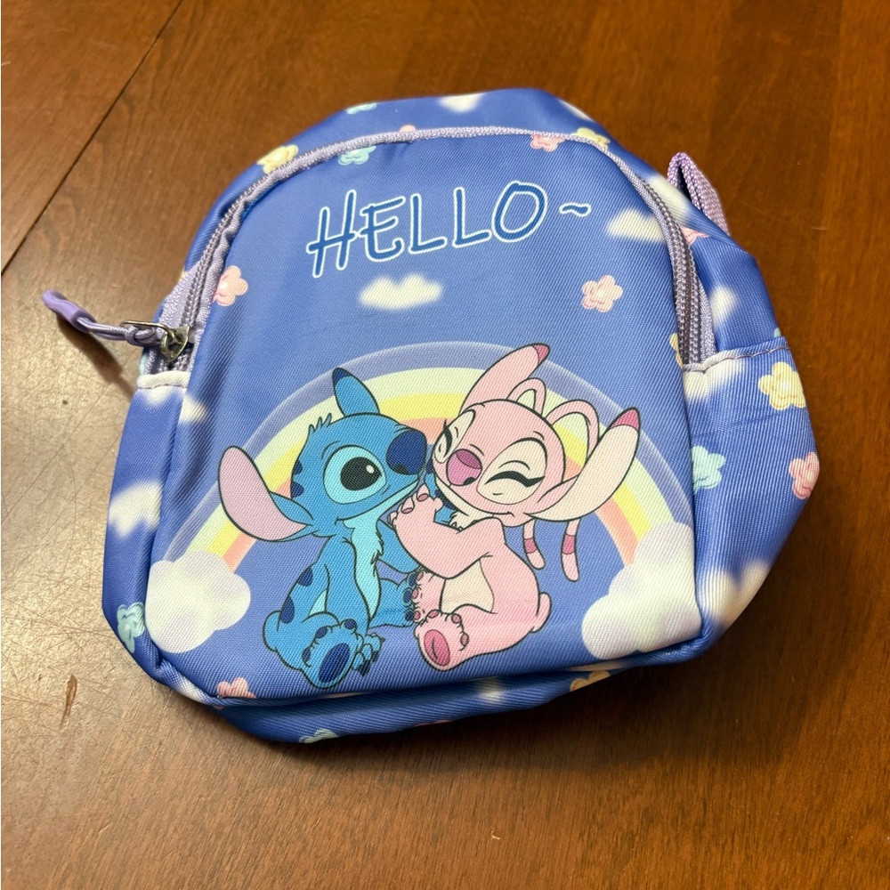 Hello Kids Cartoon Backpack - Blue and Pink